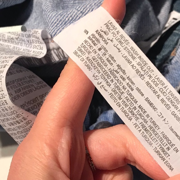 Zara Baggy Paperbag Waist Jeans In Blue Denim Size 4 - Picture 11 of 11